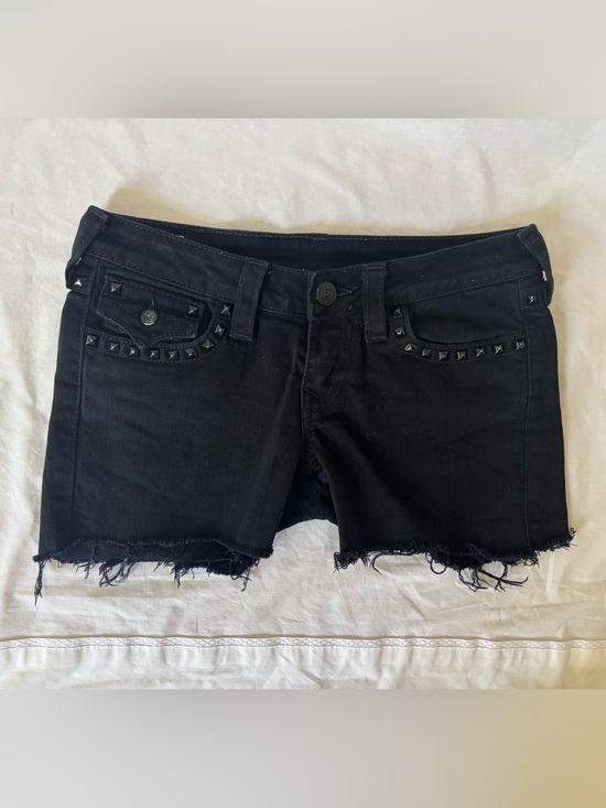 True Religion Pants - True Religion Black Low Rise Cut Off Shorts size 28 ~ USA!